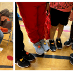 Bailey Gatzert students wearing their new Nike shoes
