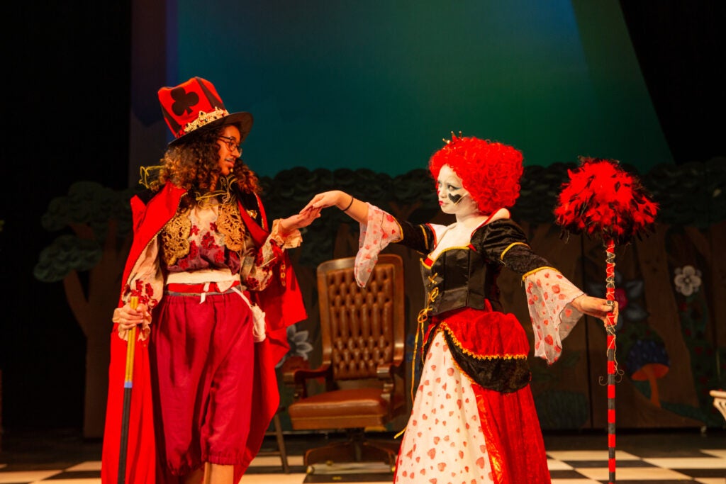 students in alice in wonderland costume