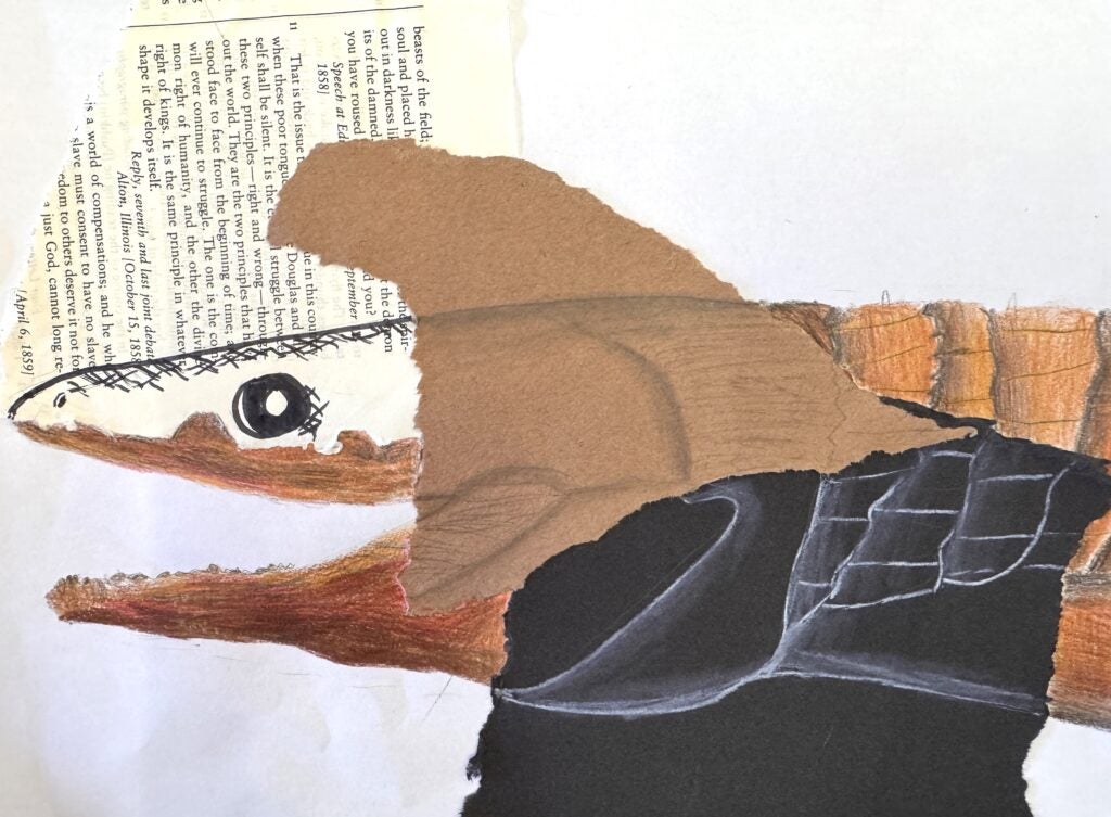 Emily Norah Breck, 8th grade, "Frilled Shark", Mixed Media