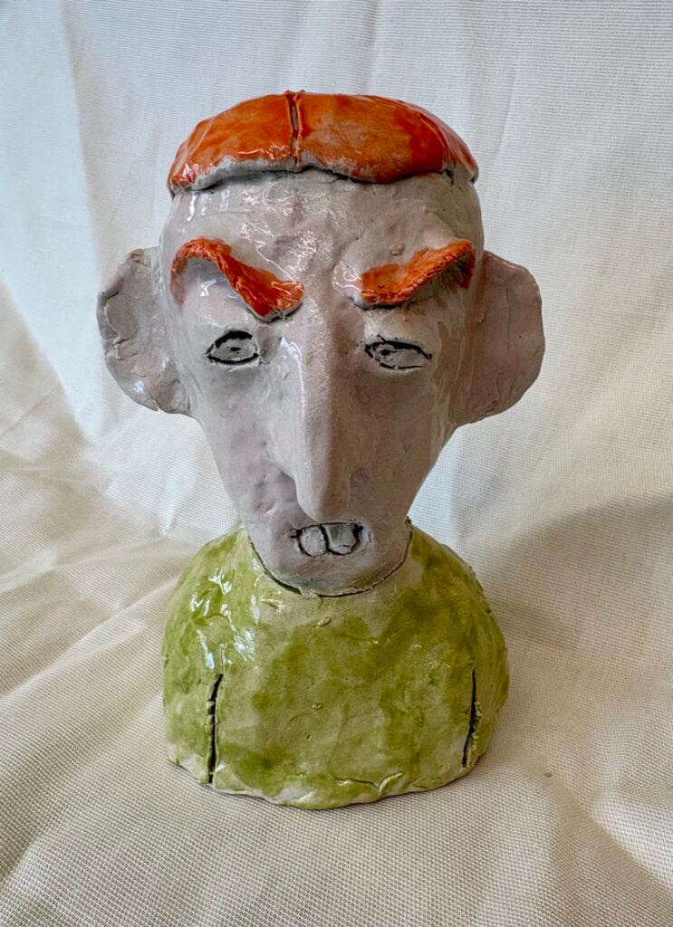 Calan Campbell, 7th Grade, "Geoffrey", Ceramic