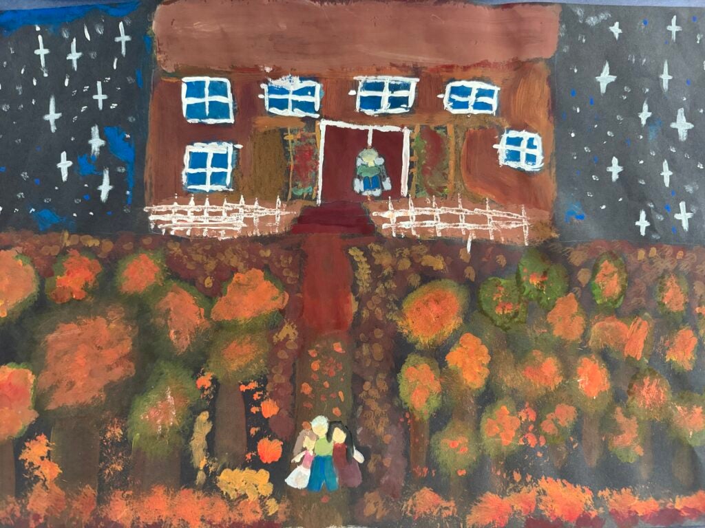 Anita, 7th Grade, "My Father's House", Painting