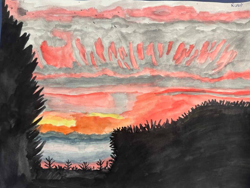 Ruby Urdal-Harris, 8th Grade, "Untitled", Painting