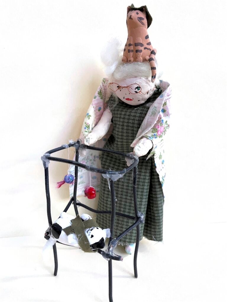 Daphne Irena Paulson Greer, 7th Grade, "Old Cat Lady", Sculpture
