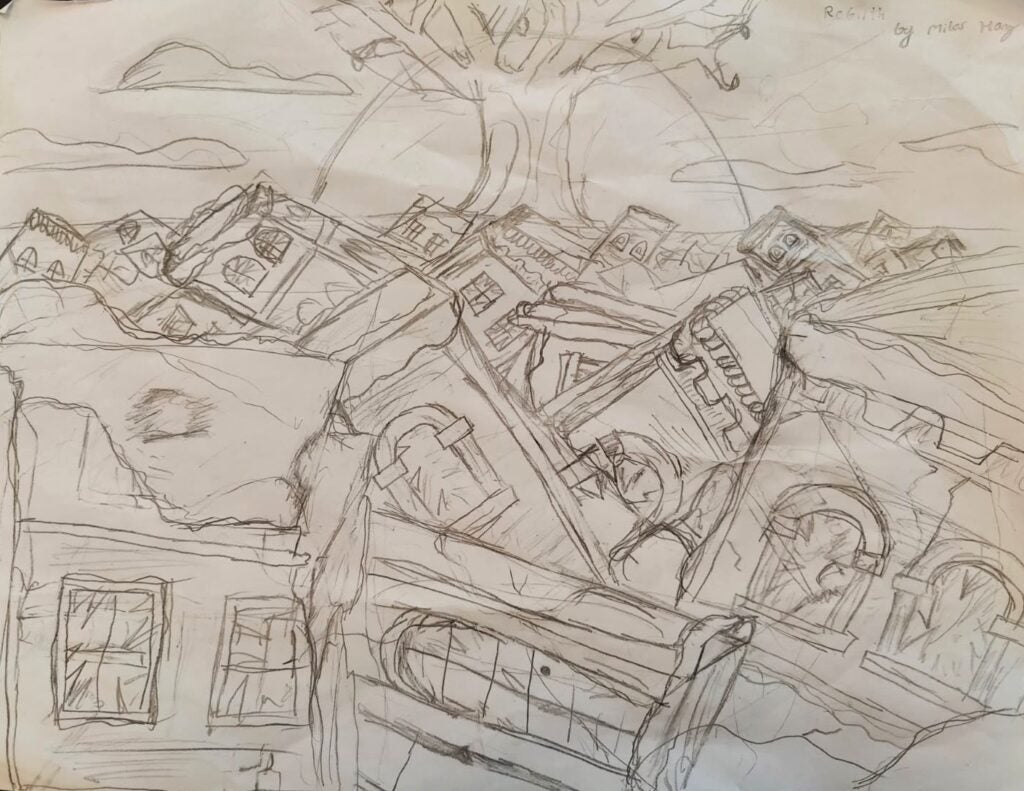 Miles Hong, 8th Grade, "Untitled", Mixed Media