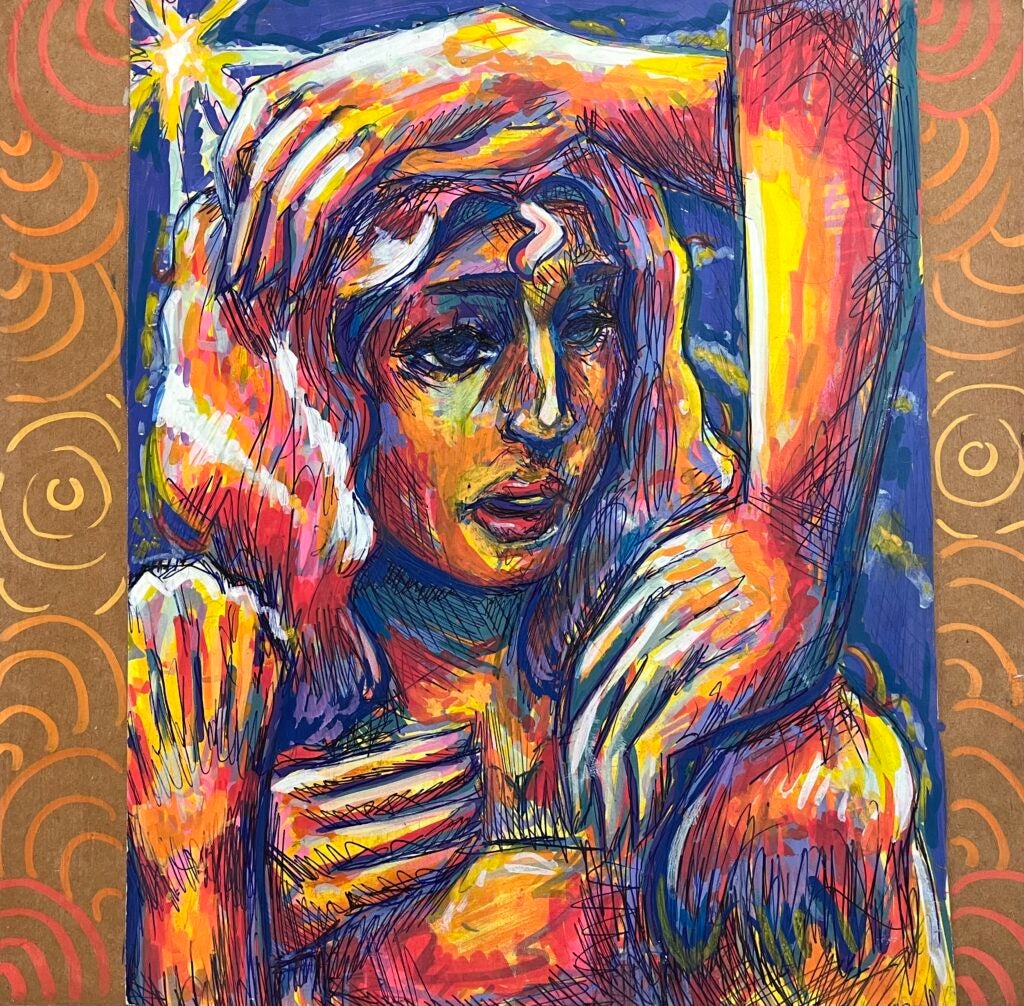 Lucia Pacifico, 7th Grade,. "Lots of Colors", Painting