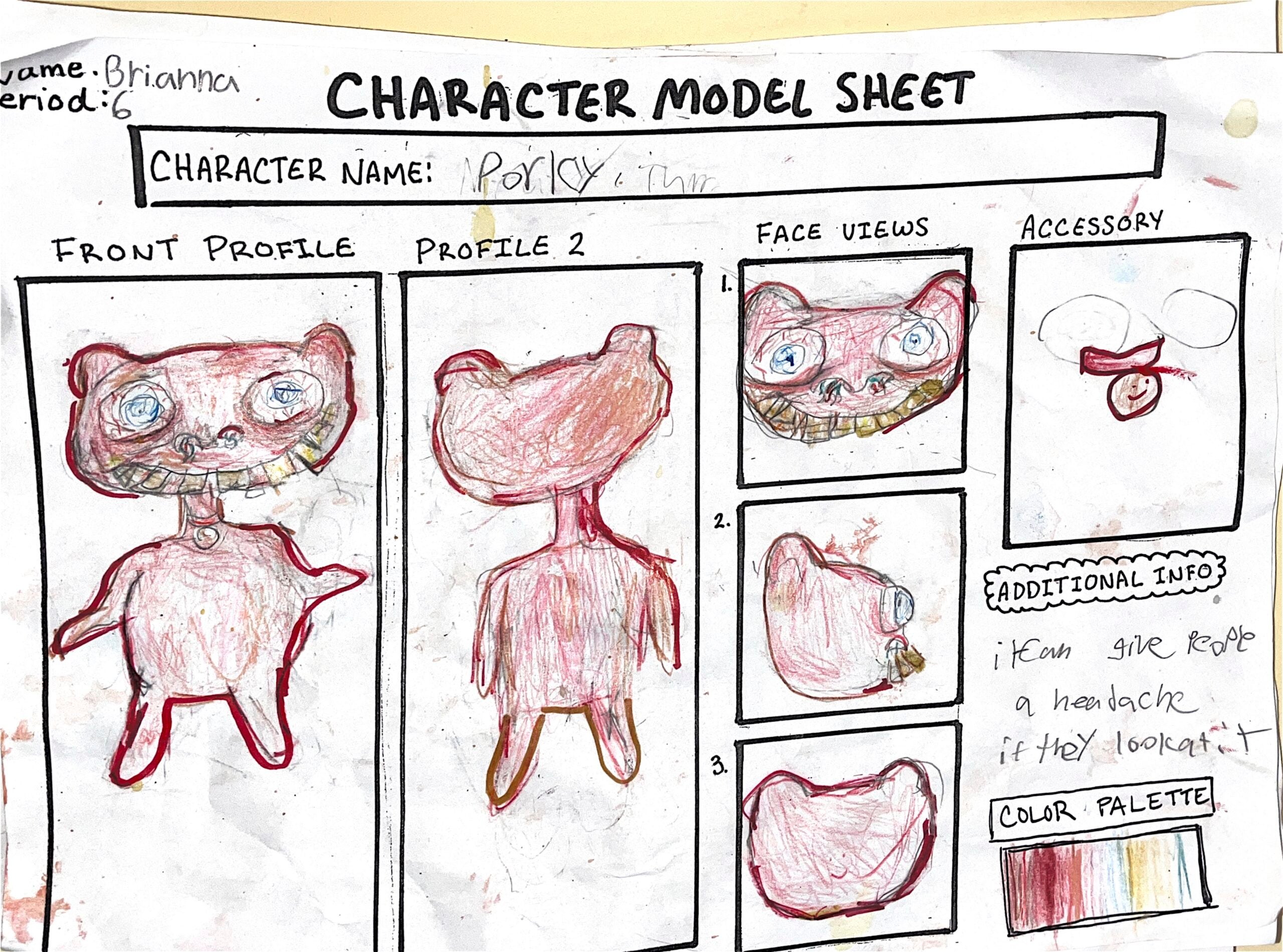 Brianna Sorum, 8th Grade, "Porky", Sculpture