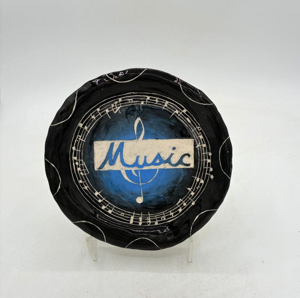 Violet Hirose, 9th Grade, "Sgraffito Plate"

