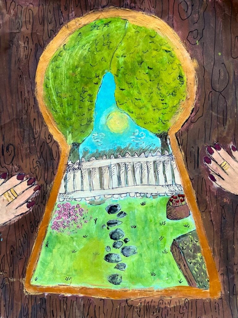 Vera Kochansky, 6th Grade, "Key to the Garden", Painting