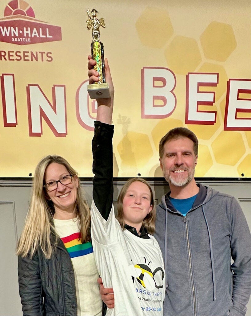 Hamilton Speller Raven Amrhein with Trophy