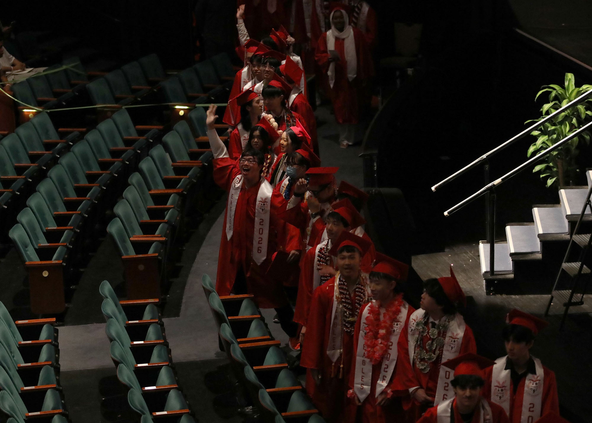 Graduation Cleveland students walking in