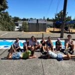 Group shot of painters