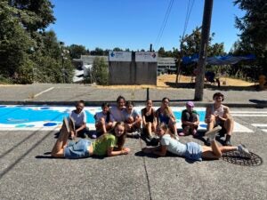 Group shot of painters