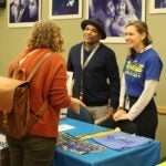 Roxhill staff talking to prospective students and families at the January 2026 Enrollment Fair
