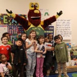Lowell Elementary Students With Doppler Seattle Storm Mascot