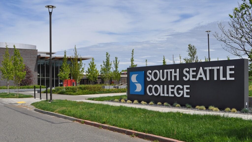 South Seattle College sign outside the college building