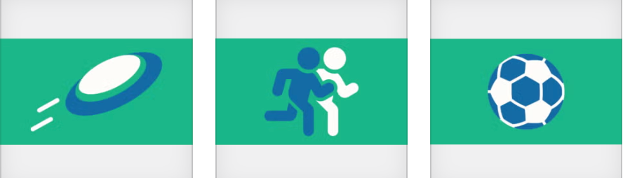 Frisbee, Running Cross Country, Soccer