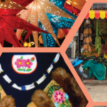 Multicultural Collage of food and dancers