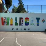 Wildcat Banner Outside the Whitman Playground.