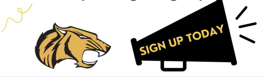 Wildcat with Sign Up bull horn.