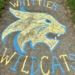 chalk drawing of whittier wildcats