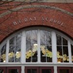 B.F. Day Building Archway. Text: B.F. Day School