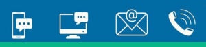 Phone, Computer, Email Envelope and Telephone Receiver.