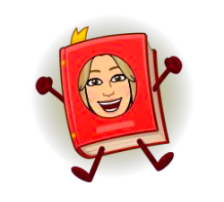 Mrs. P. Face in a Book Emoji