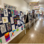 Art on walls at B.F. Day