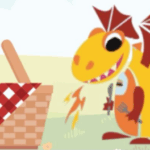 Dragon with picnic basket