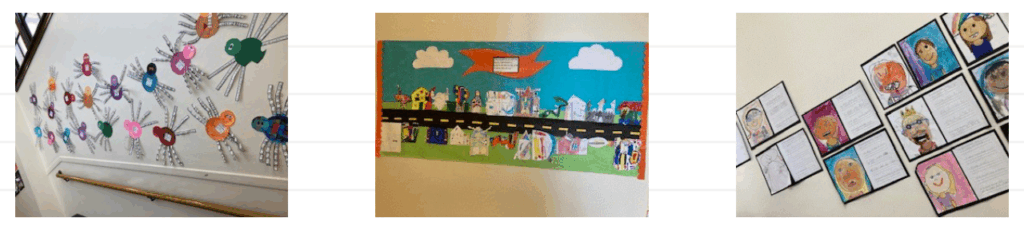 Collage of Art on the Walls, Animals Faces