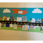 Collage of Art on the Walls, Animals Faces