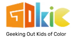 Geeking out Kids of Color logo (GOKIC)