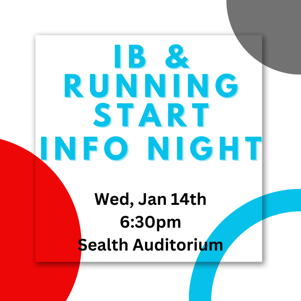 IB Running Start Meeting 1/14 at 6:30 in auditorium