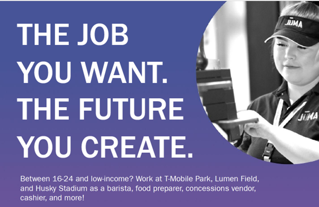 JUMA jobs in the stadium flier