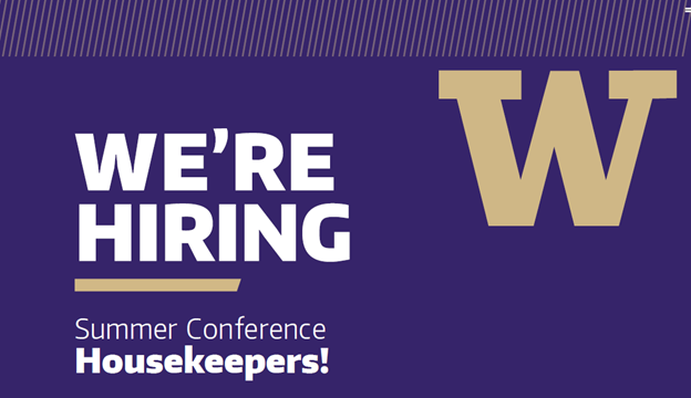 UW summer housekeepers hiring now