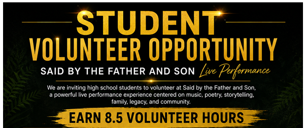 Father and Son event Volunteer Opportunity