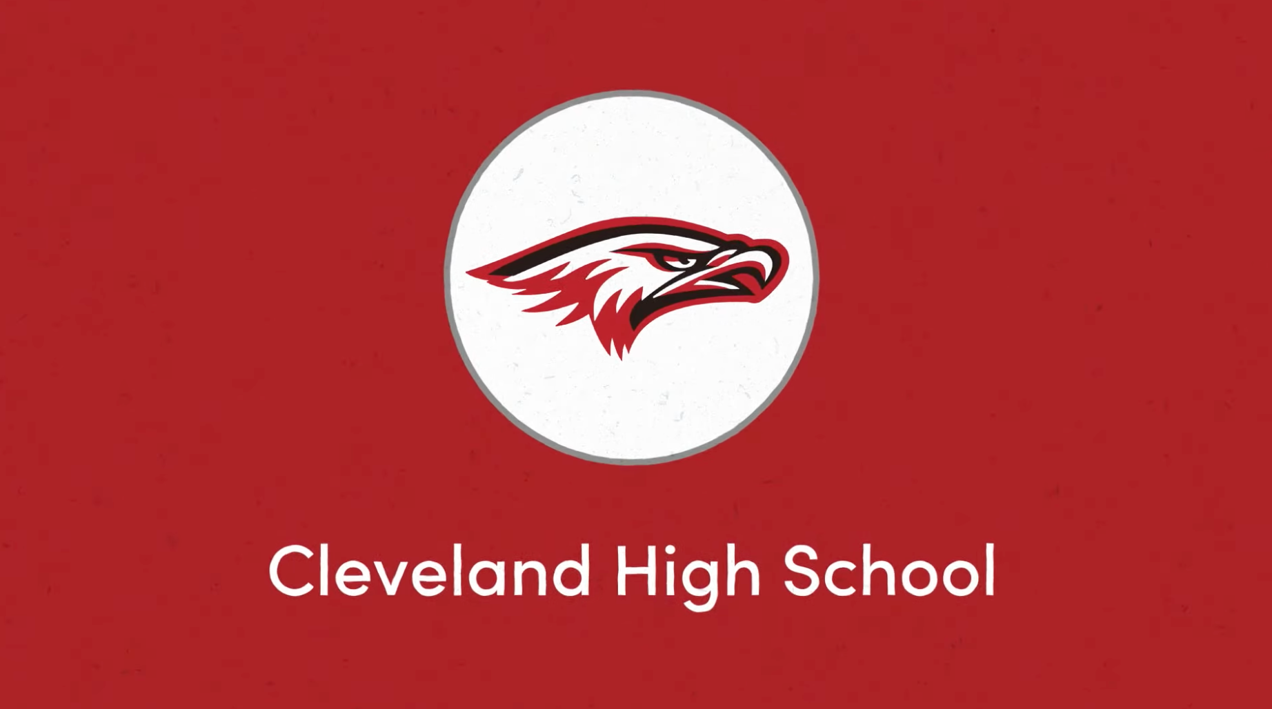CHS Logo with eagle. Text Cleveland High School.