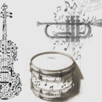 Violin, Trumpet and Drum