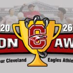 Trophy. Text: 2026 Talon Awards Honoring Cleveland Eagles Athletic standouts.