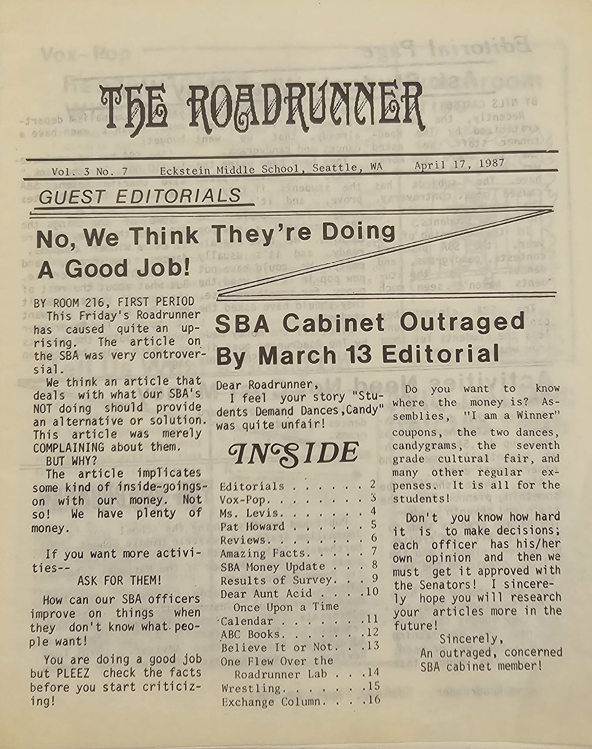 The Roadrunner newspaper