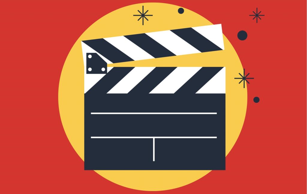 graphic of a entertainment clap board