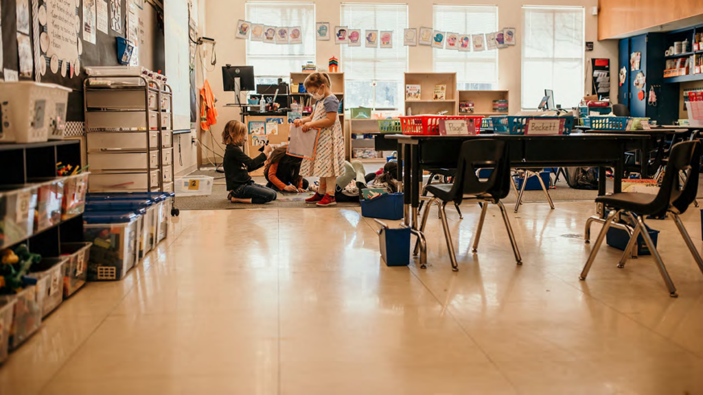 Classroom with students