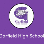 GHS Logo with Bulldog. Text: Garfield High School