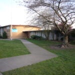 walkway to school entrance