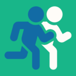 Graphic of two people running in track and field