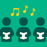 Graphic of students singing in choir