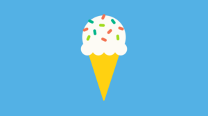 Graphic of an ice cream cone
