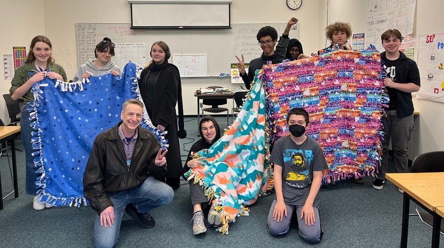 Parent Education Lab Gifted Tie Blankets by Middle College Alan T. Sugiyama High School
