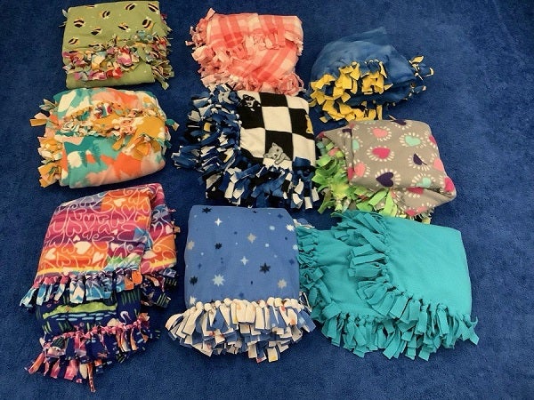 9 tie blankets for parent education lab children