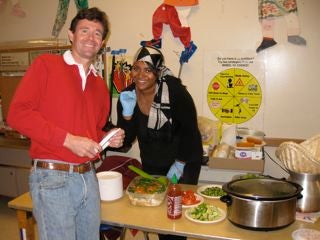 PTA serving food at an event